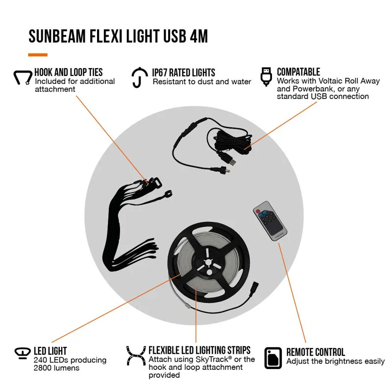 Vango USB Sunbeam Flexi Light - 4M-2